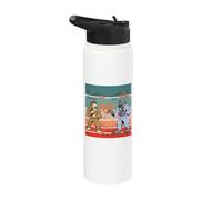Sasquatch Yeti creature mitiche combattono giochi arcade Stainless Steel Insulated Water Bottle