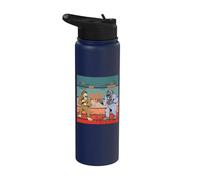 Sasquatch Yeti creature mitiche combattono giochi arcade Stainless Steel Insulated Water Bottle
