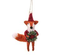 Sass and Belle - Decorazione in feltro a forma di volpe con corona