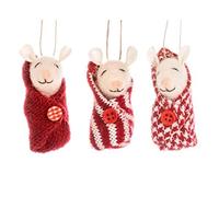 Sass and Belle - Set di 3 topolini per neonati, colore: Rosso