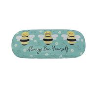 Sass & Belle Bee Happy Glasses Case, 16.5 x 6.5 x 3 cm, Blue/Yellow/Black
