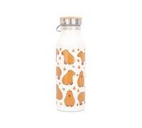 Sass & Belle Capybara - Borraccia da 500 ml, in acciaio inox, con simpatico motivo animale, isolata, per adulti, borraccia da viaggio in metallo, per bevande calde o fredde