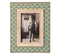 Sass & Belle, Cornice portafoto Boudoir Stamp, Turchese (Aqua/Pink), 15 x 10 cm