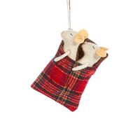 Sass & Belle Due in un Letto Topi Decorazione Natale Feltro
