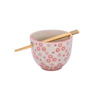 Sass & Belle Sass and Belle - Ciotola per noodle con bacchette, motivo floreale, elegante set per ramen, zuppa o riso, idea regalo