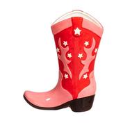 Sass & Belle Vaso a forma di stivale da cowboy, rosso, ispirato all'occidentale, divertente decorazione a forma di stivale per fiori secchi o freschi, decorazione per la casa audace o idea regalo