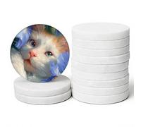 Sassi da Dipingere Piatti 50 Pezzi: Ciottoli Rotondi Bianchi da Pittura Pietre Bianche Piatte per Arti e Mestieri Pittura Decorazione Giardino Decorazione Acquario Diametro 5 cm