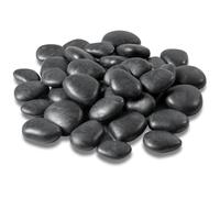 Sassi decorativi in plastica riciclata "re-pebbles" ciottoli antiusura da esterno ed interno (Small, Nero)