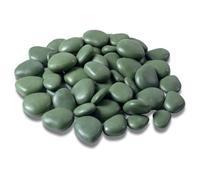 Sassi decorativi in plastica riciclata "re-pebbles" ciottoli antiusura da esterno ed interno (Small, Verde)