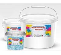 Sassi Decorativi per Vasi 0,8-1,2 cm Ciottoli per Giardino Assortiti - Granulato di Marmo per Piante, Paesaggistica, Casa e Giardini - Pietre Acquario (VETRO AZZURRO, 5 Kg)