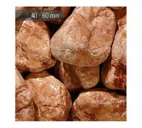 Granulati Zandobbio Ciottoli Decorativi Rosso Verona per Giardino Vasi Aiuole Granulometria 40-60mm, Confezione 25kg