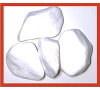 Sasso Ciottolo Bianco Brillante Marmo Thassos. Grande Diametro cm. 4,00-8,00. Confezione Materiale è Naturale e Quindi può assorbire Le “colorazioni da Cose Vicine Tipo Terra”kg. 7.00.