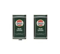 Sasso Olio d'Oliva, Composto da Oli d'Oliva Raffinati e Vergini, 2 x 1 Litro, Prodotto Italiano, + portachiavi italy shop service