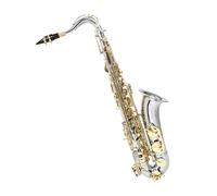 Sassofoni per gli amanti della musica Sassofono tenore in Si bemolle con corpo in ottone e tasti dorati color argento perfetto per principianti