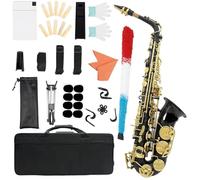 Sassofoni Per Principianti Sassofono Contralto In Mi Bemolle Con Schema Di Colori Blu E Oro Inclusi Accessori Per Lo Strumento(3)