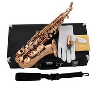 Sassofoni Per Principianti Sassofono Soprano Curvo Color Oro Champagne In Sib Fa Acuto