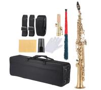 Sassofoni Per Principianti Sassofono Soprano In Ottone Con Tubo Dritto Strumento A Fiato In Sib Custodia Per Il Trasporto
