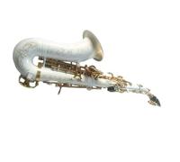 Sassofoni Sassofono Soprano Tubo Curvo Bianco Set Completo Di Accessori Per Principianti