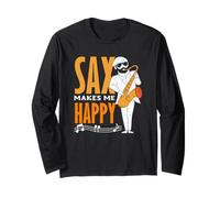 Sassofonista Sassofonista Happy Sax Maglia a Manica