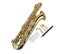 Sassofono Baritono Laccato Oro In Mi Bemolle Incisioni A Mano Sax Con Bocchini Ance Cinturino Custodia Sassofono per principianti Kit