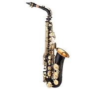 Sassofono Black Paint E-flat Sax for Beginner Student Intermediate Player Brass Eb Alto Sassofono con Mouthpiece Carrying Case Cleaning Cloth Brush Sax Straps Maiju