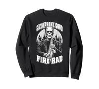 Sassofono Buon Fuoco Bad Divertente Sassofonista Musica Frankenstein Felpa