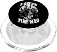 Sassofono Buon Fuoco Bad Divertente Sassofonista Musica Frankenstein PopSockets PopGrip per MagSafe