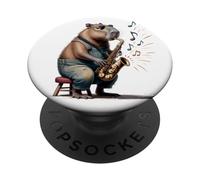 Sassofono Capibara Sax Player PopSockets PopGrip Adesivo