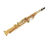 Sassofono Chiavi In conchiglia Naturale Carve Pattern Ottone Sassofono Dritto Acuto Bb B Flat Sax Strumento Con Custodia (Color : 03)