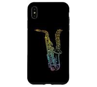 Sassofono Con Note Musicali - Sassofono Amante Della Musica Sassofono Custodia per iPhone XS Max