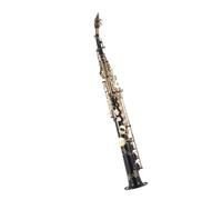Sassofono Contralto Bellissimo suono in ottone dritto sassofono soprano Bb strumento a fiato(Black)