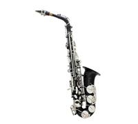 Sassofono Contralto Chiave laccata argento Corpo laccato nero Set completo sassofono Sassofono contralto Mi bemolle Sassofono per principianti Set completo