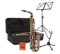 Sassofono Contralto con Accessori, Nero + Oro