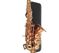Sassofono Contralto Curvo B-bend In Ottone Placcato Oro Sax Professionale Strumento Per Suonare Il Contrabbasso(Bag A)