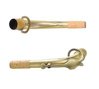 Sassofono Contralto Curvo Collo in Ottone Mi Bemolle con Gomito 24 5mm Ugello Imbottitura in Pelle Professionale Isolante Termico Vintage Compatibile con Sassofoni Alto Ideale per