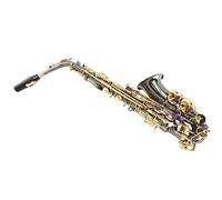Sassofono Contralto Fiore Intagliato Corpo In Nichel Nero Tasti Dorati Strumento Sax In Ottone Tono Mib Sassofono per principianti Kit