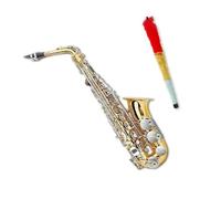 Sassofono Contralto In Mi Bemolle In Ottone Dorato E Argentato Con Scatola Panno Per La Pulizia Cintura Per Ance Guanti Trimmer Accessori Kit Sassofono