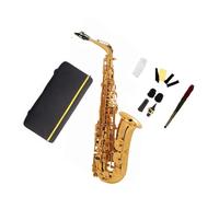 Sassofono Contralto In Mi Bemolle Laccato Oro Strumento Professionale In Ottone Con Astuccio Per Ance E Bocchino Sassofono