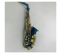 Sassofono Contralto In Mi Bemolle Ottone Laccato Blu Corpo Chiave In Oro Strumento Musicale Sax In Mi Bemolle Con Custodia Accessori Sassofono per principianti Kit