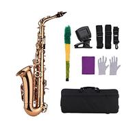 Sassofono Contralto In Mib Strumento A Fiato In Ottone Con Custodia Per Il Trasporto Guanti In Tessuto Per La Pulizia Cinghie Per Sax Accordatore