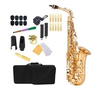 Sassofono Contralto Mib Ottone Di Qualità Lacca Dorata Mi Bemolle Sax Contralto Strumento A Fiato Con Custodia E Accessori