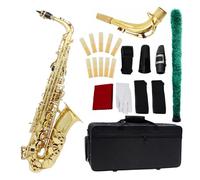 Sassofono Contralto Mib Ottone Laccato Oro Strumento A Fiato Professionale Sax Piatto E Con Custodia Parti Di Strumenti Con Cinturino