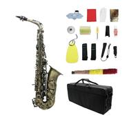 Sassofono Contralto Mib Set Sax Corpo In Bronzo Rame Con Custodia Accessorio Sax Strumenti A Fiato Professionali (Color : Bronze)