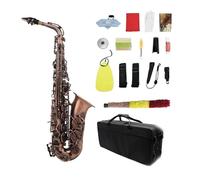 Sassofono Contralto Mib Set Sax Corpo In Bronzo Rame Con Custodia Accessorio Sax Strumenti A Fiato Professionali (Color : Copper)
