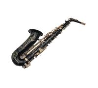 Sassofono Contralto Mib Tune Bottone In Oro Placcato Nichel Nero Strumenti A Fiato Professionali Con Custodia (Color : 03)