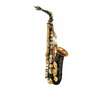 Sassofono Contralto Mib Tune Chiave In Ottone Corpo Nero Strumento Musicale Professionale Con Accessori (Color : Leather Case)