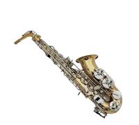 Sassofono Contralto Per Studenti Mib Tune E Flat Chiavi In ottone Sliver Strumento Musicale Con Custodia Accessori (Color : 01)