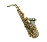 Sassofono Contralto Professionale In Rame Bianco In Mi Bemolle Con Tasti Laccati In Oro E Custodia Kit Sassofono