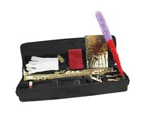 Sassofono contralto professionale in Si bemolle accordato strumento a fiato dritto con custodia e accessori per ance Kit Sassofono