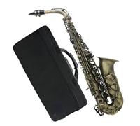 Sassofono Contralto Sassofono contralto antico ciano Sassofono contralto in mi bemolle Sassofono in mi bemolle Materiale in ottone con supporto per cinghia Trimmer(Cyan saxophone)